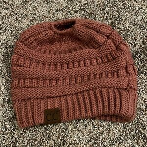 C.C Beanie with Hole For Bun